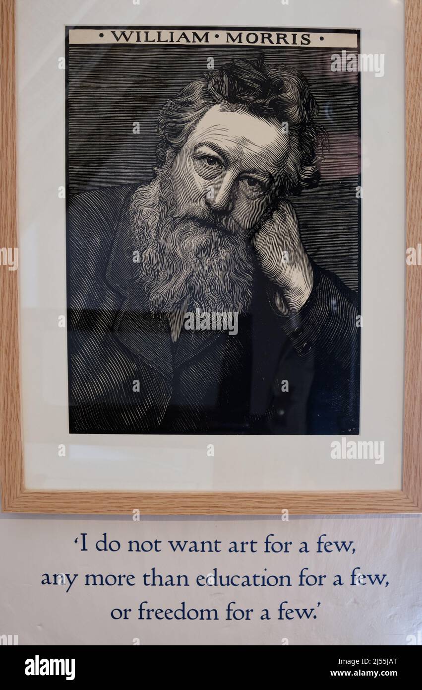 Linienzeichnung von William Morris Stockfoto