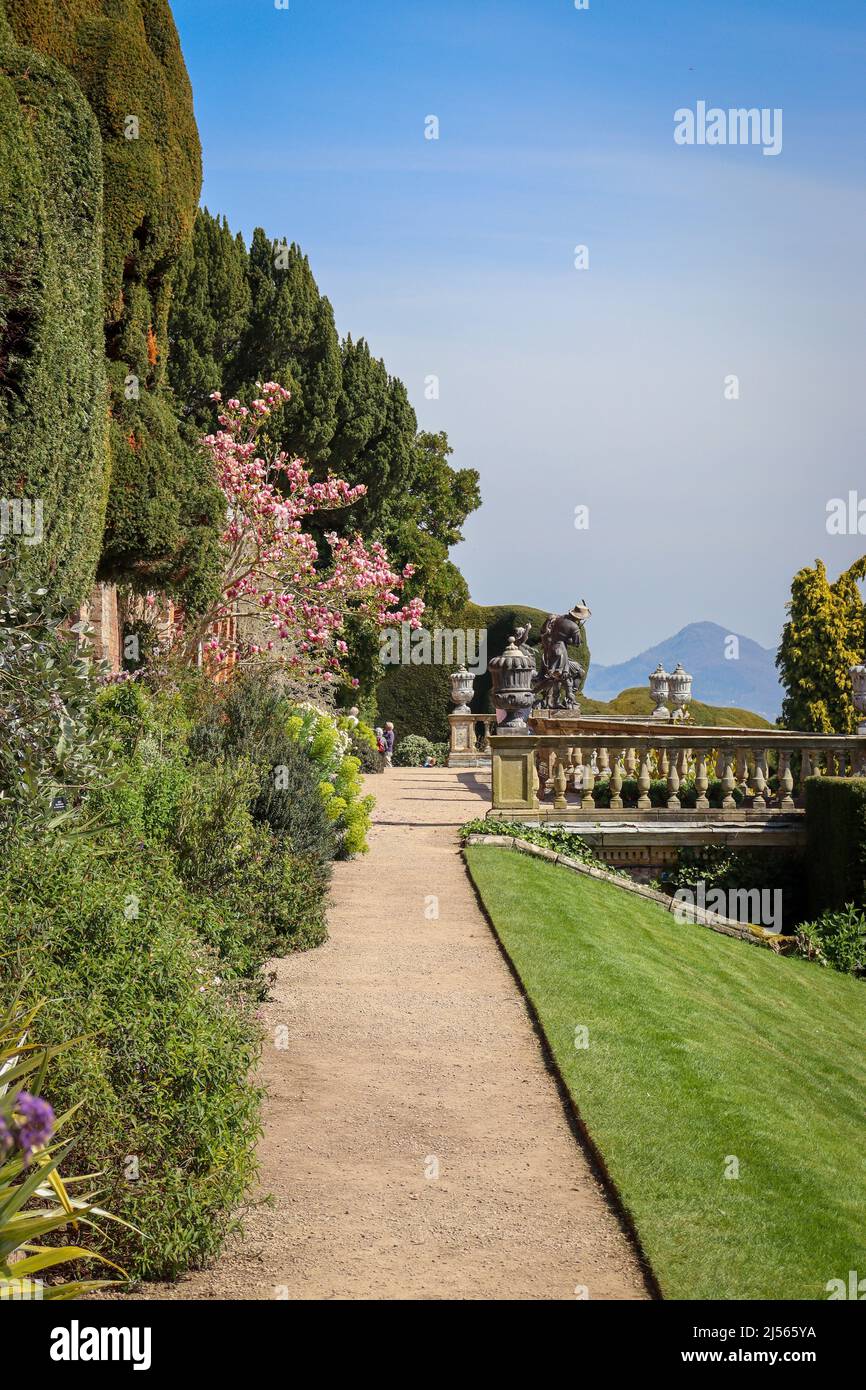 Powis Castle und Garten Stockfoto