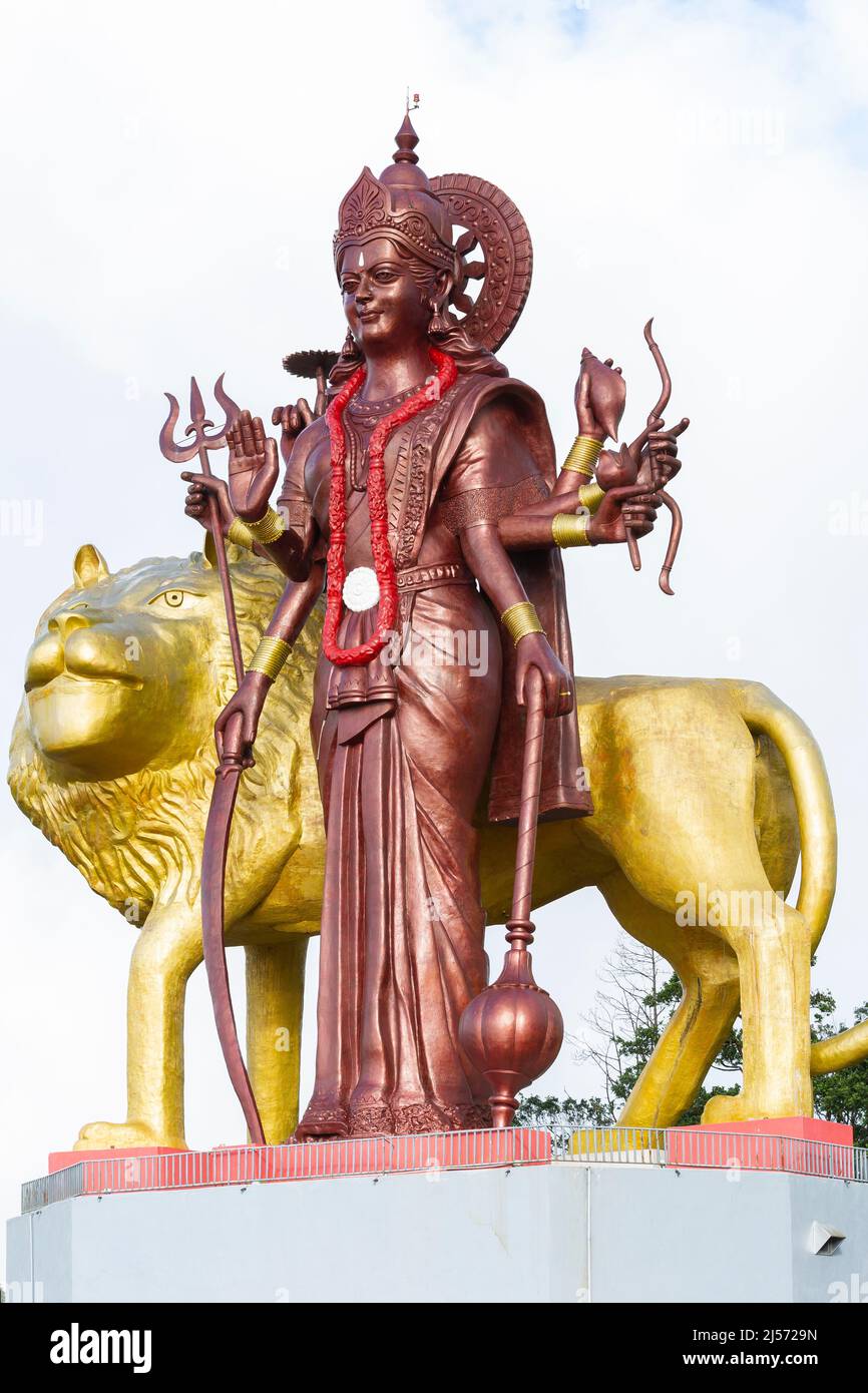 Statue der Hindu-Göttin Lakshmi. Stockfoto