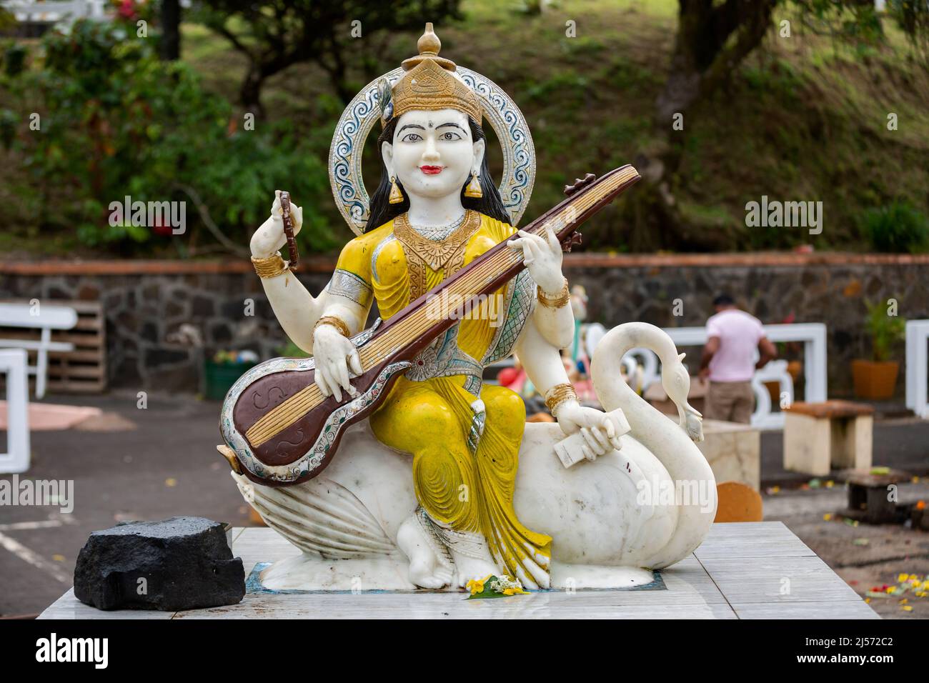 Statue der Hindu-Göttin Maa-Sharaswati Stockfoto