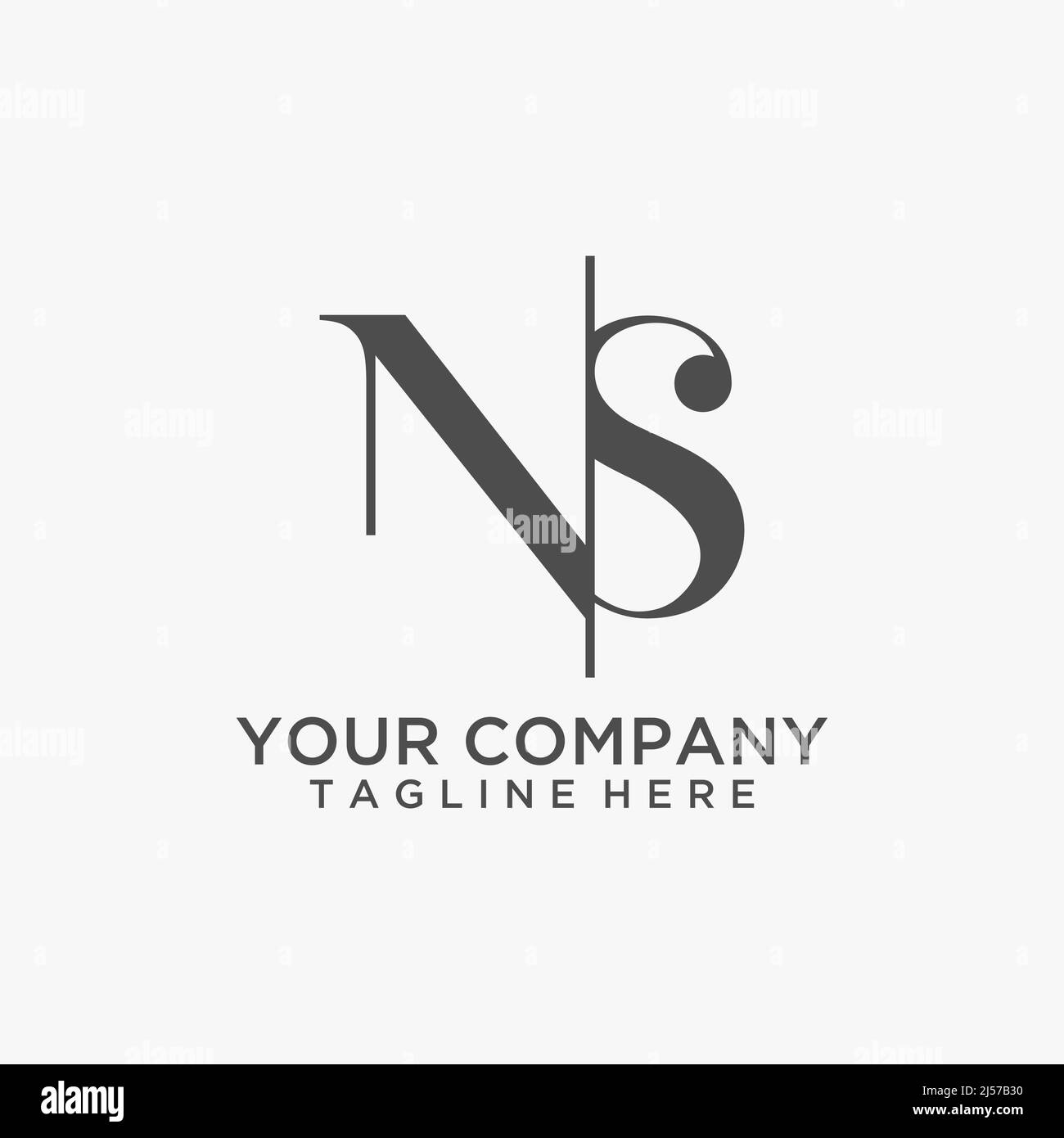 NS-Logo im Letter-Design Stock Vektor