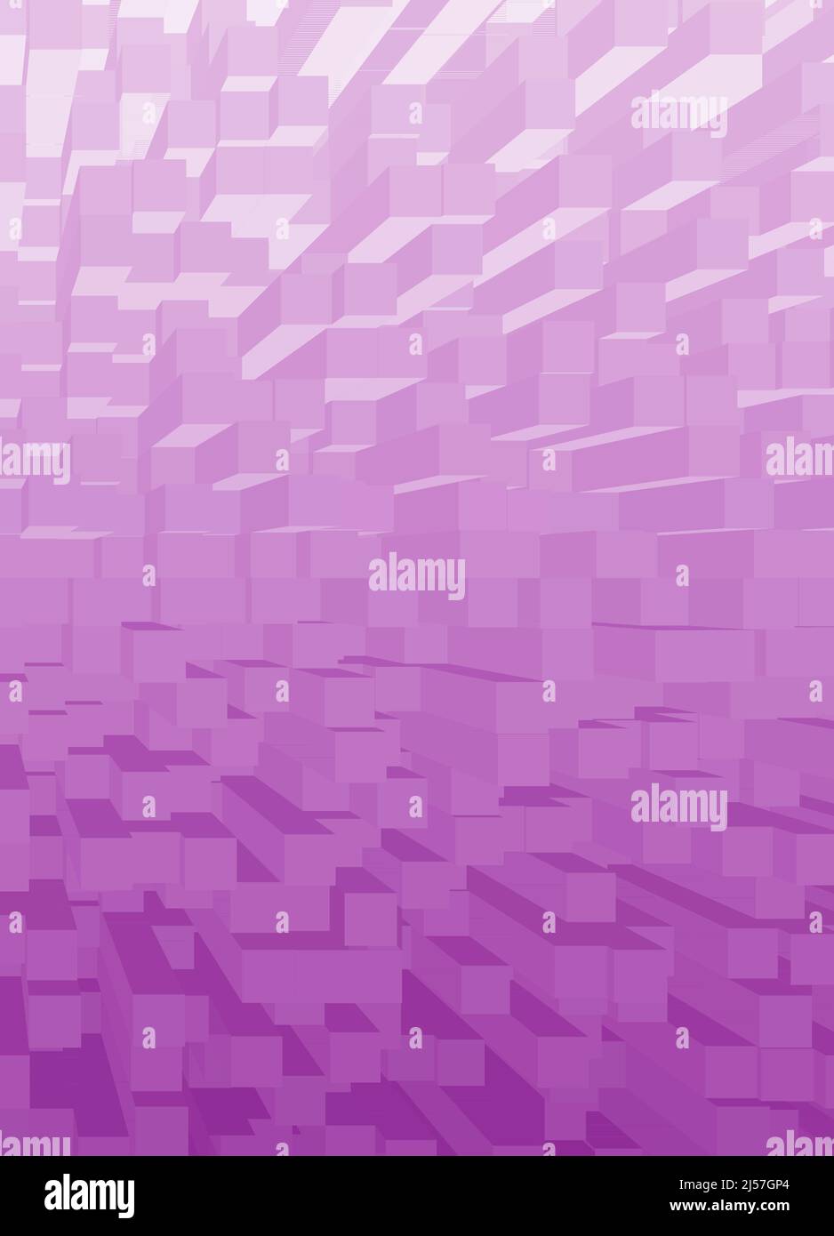 Illustration von Gradient Purple 3D Cubes für abstrakten Hintergrund Stockfoto