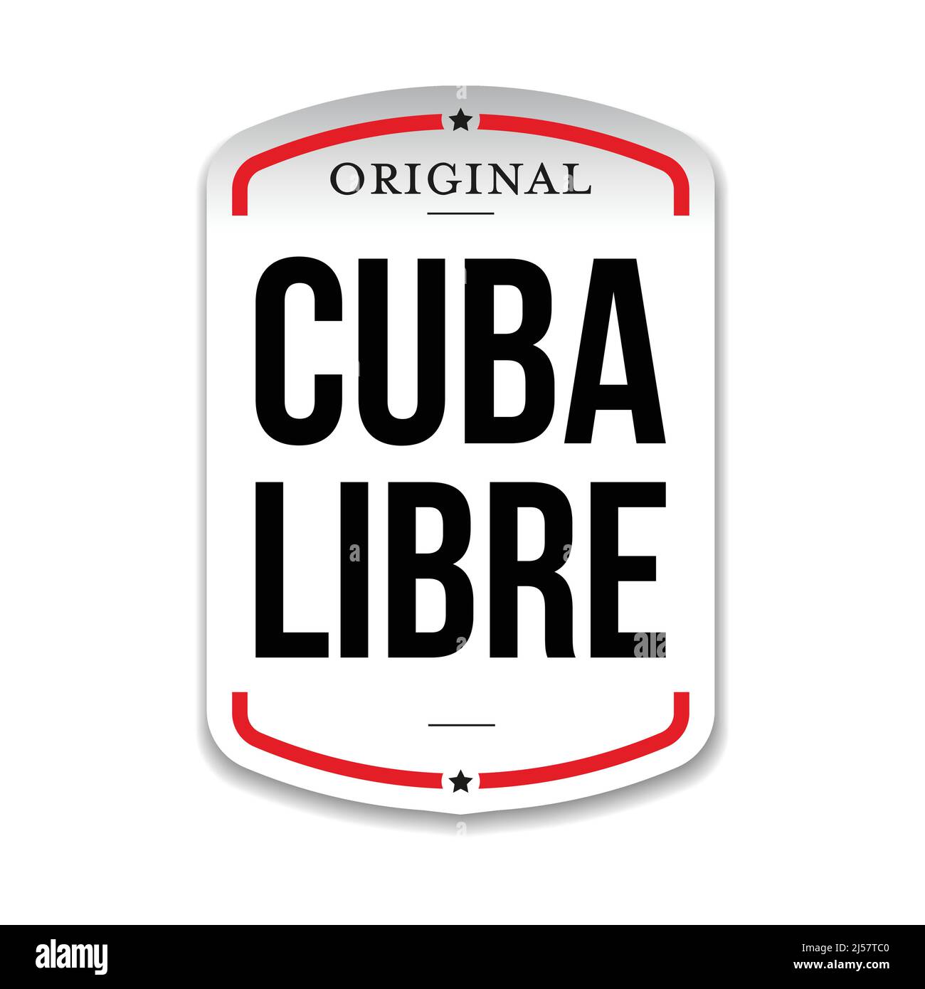 Cuba Libre Coctail-Schild Stock Vektor