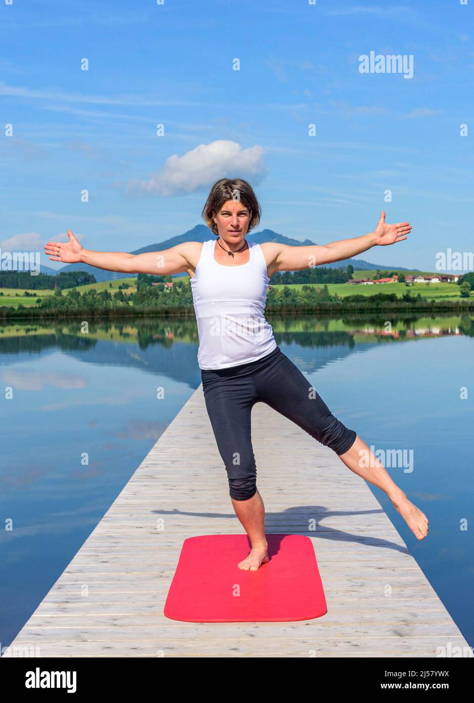 Stärkung der Körper mit Pilates Methode Stockfoto