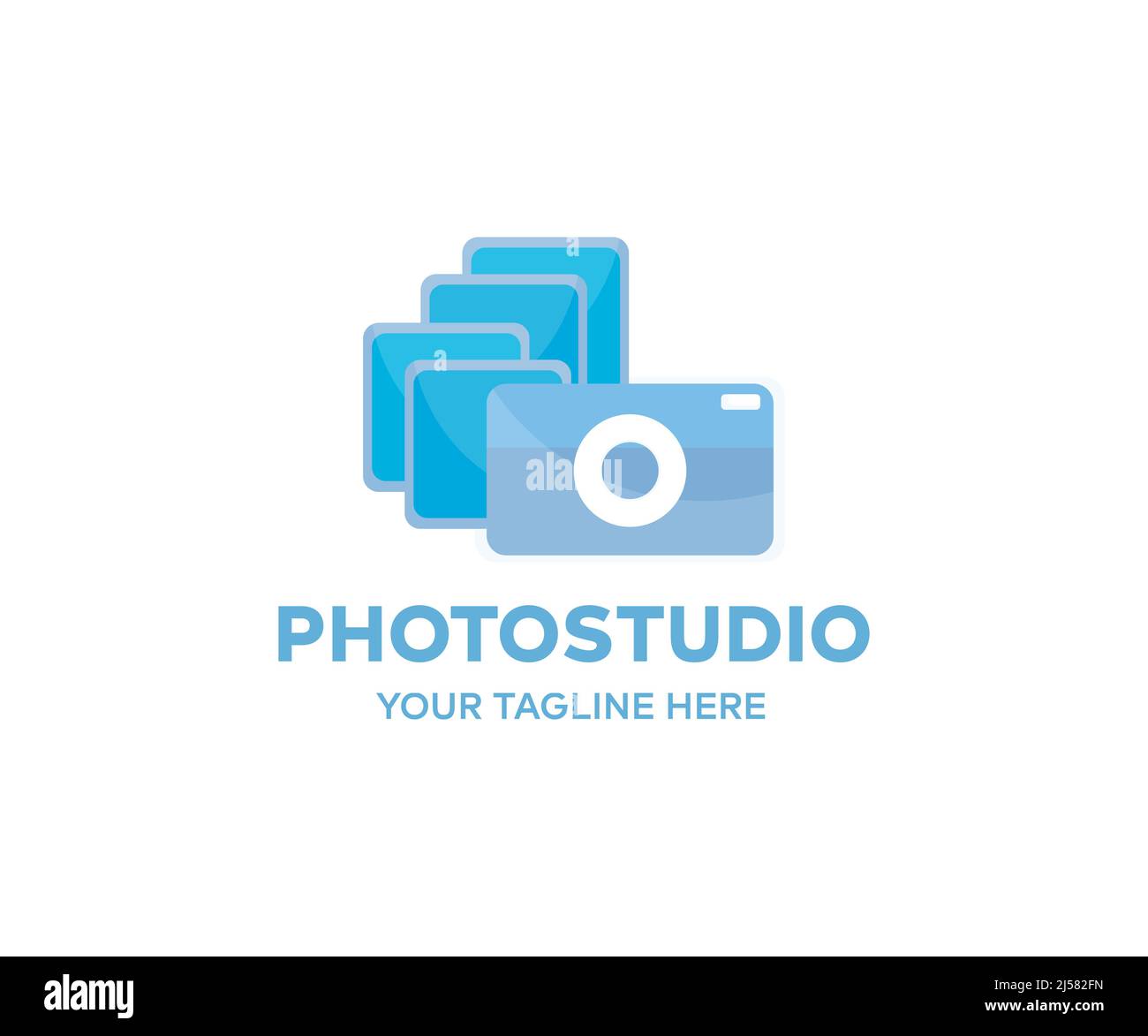 Foto Studio Logo Design. Super Set Fotorahmen auf Klebeband isoliert auf transparentem Hintergrund Vektor-Design und Illustration. Stock Vektor