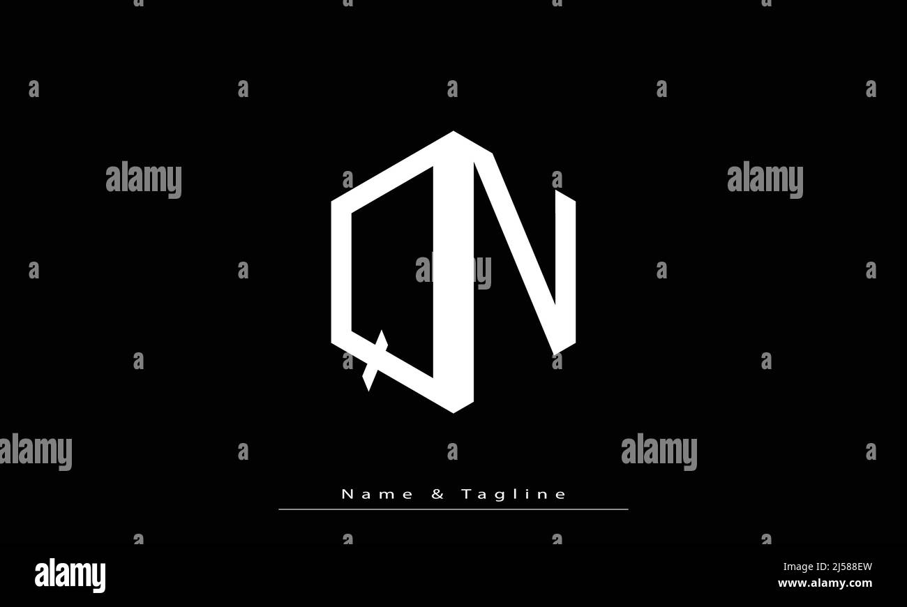 Buchstaben Buchstaben Initialen Monogramm Logo QN , NQ Stock Vektor