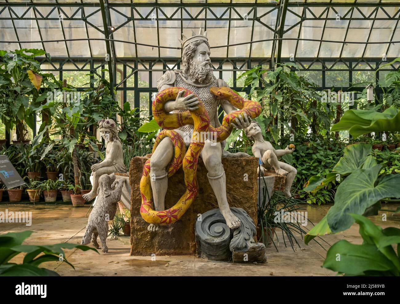 Patron genius von Palermo, Botanischer Garten, Palermo, Sizilien, Italien Stockfoto