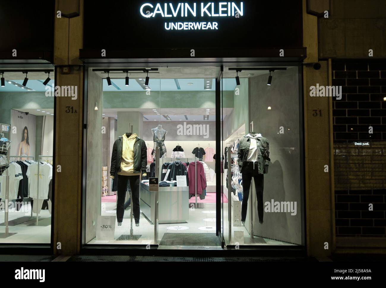 Calvin Klein Shop, Via della Liberta, Palermo, Sizilien, Italien Stockfoto