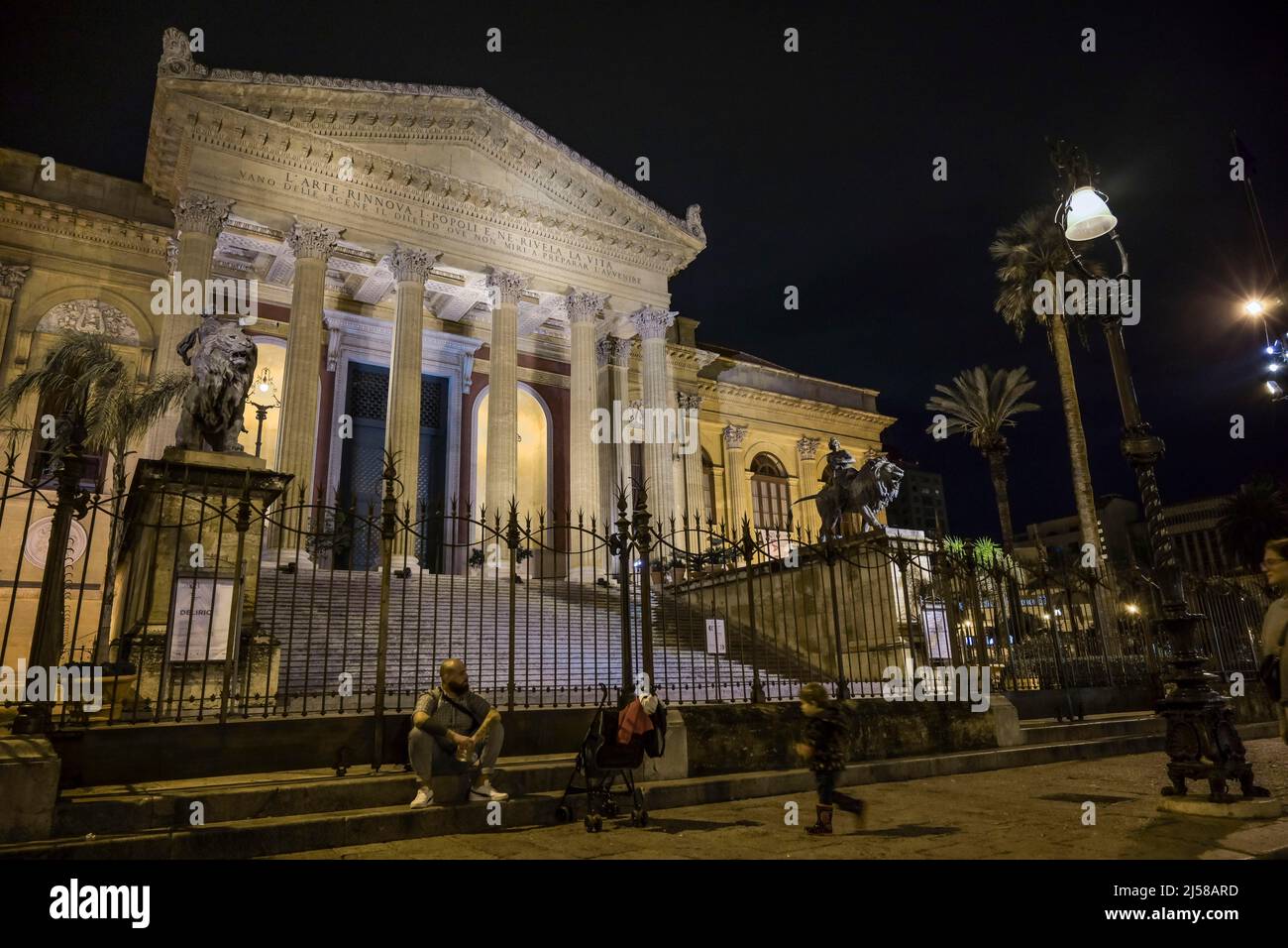 Teatro Massimo, Palermo, Sizilien, Italien Stockfoto