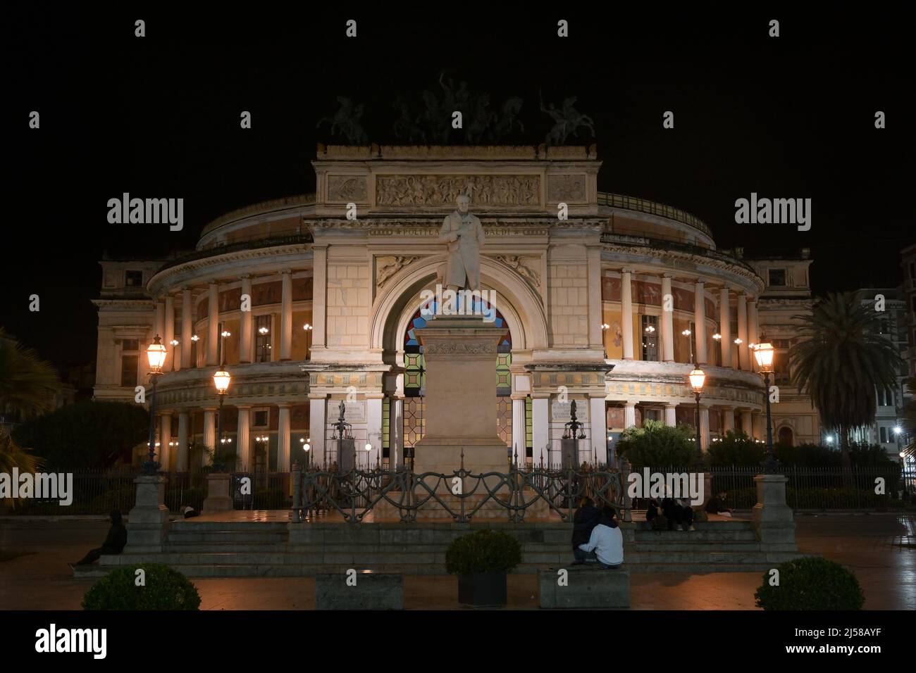Teatro Politeama, Palermo, Sizilien, Italien Stockfoto