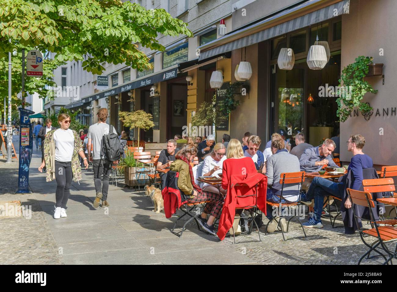 Restaurant, Kastanienallee, Prenzlauer Berg, Pankow, Berlin, Deutschland Stockfoto