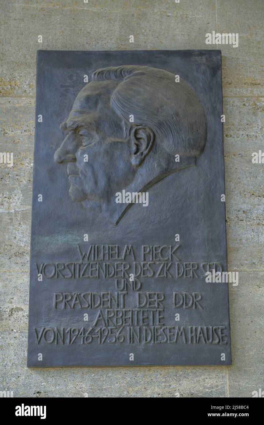 Relief, Wilhelm Pieck, Soho House, Torstraße, Prenzlauer Berg, Pankow, Berlin, Deutschland Stockfoto