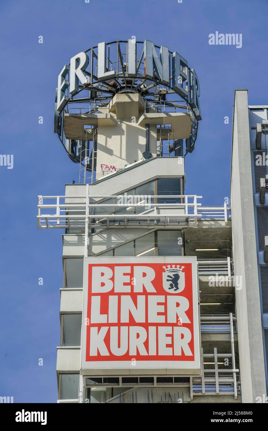 Werbung, Berliner Verlag, Berliner Kurier, Handelsgebäude, Karl-Liebknecht-Straße, Mitte, Berlin, Deutschland Stockfoto