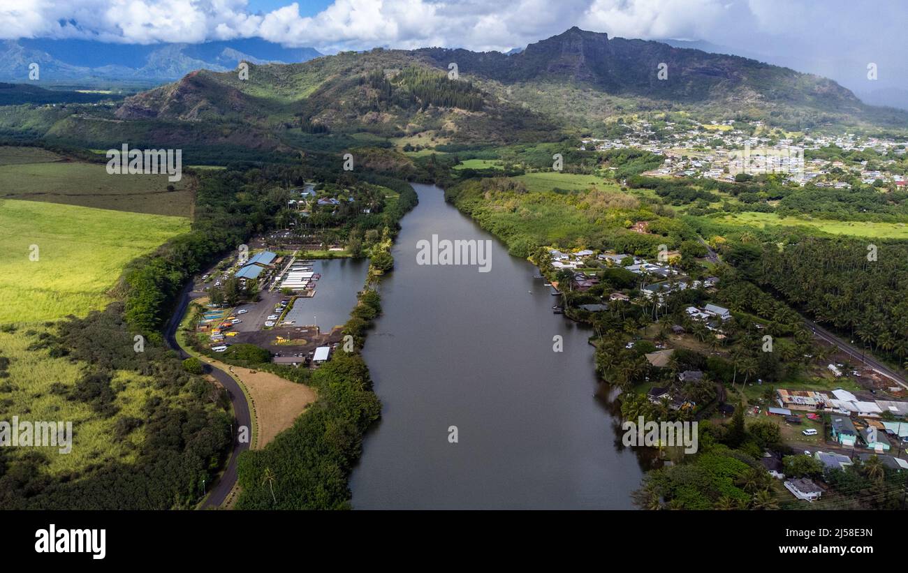 Wailua River, Wailua, Kauai, Hawaii Stockfoto