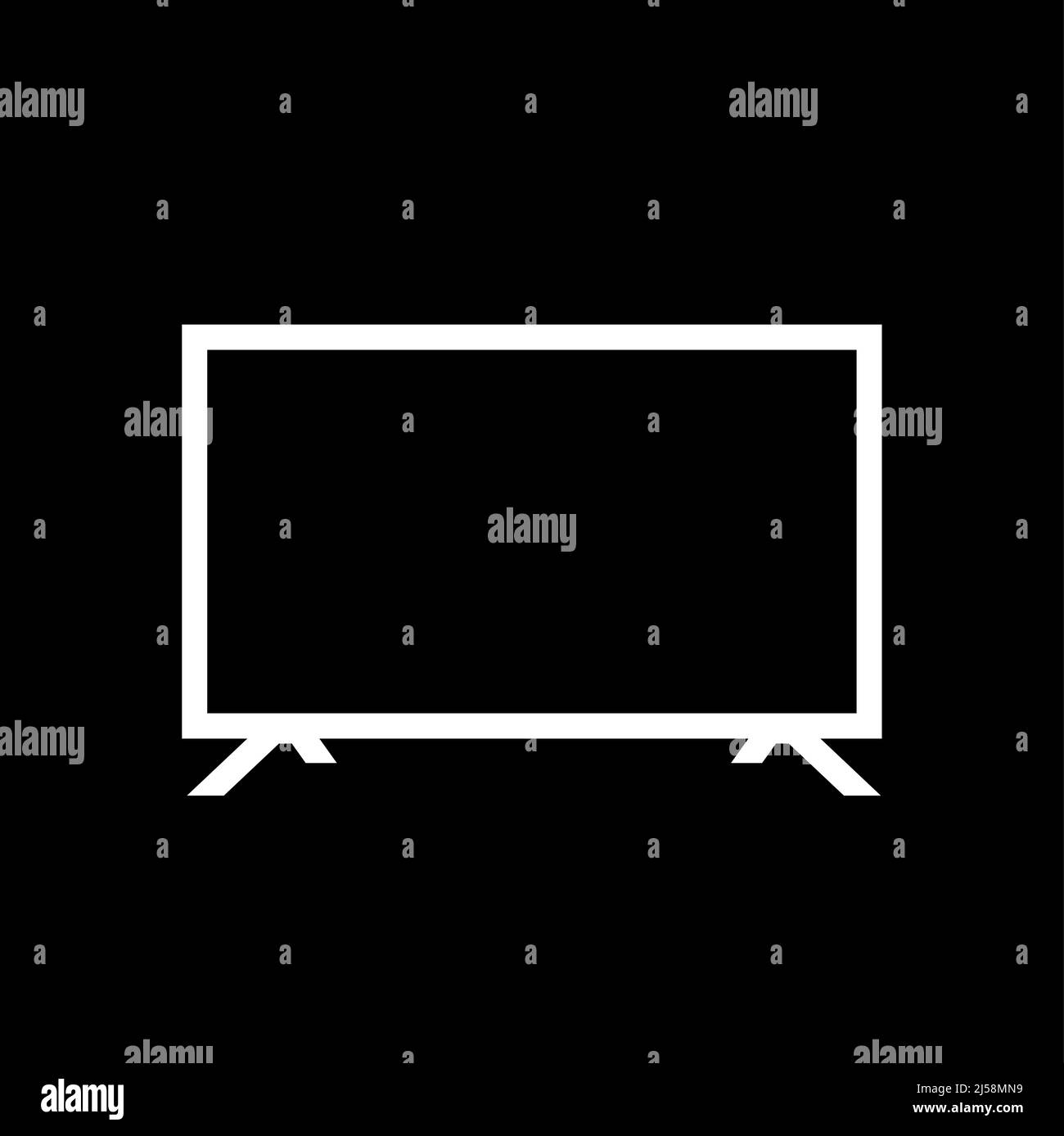 LED-TV-Vektor-Symbol-LED. LED-LCD-SYMBOL DES FERNSEHERS. Stock Vektor