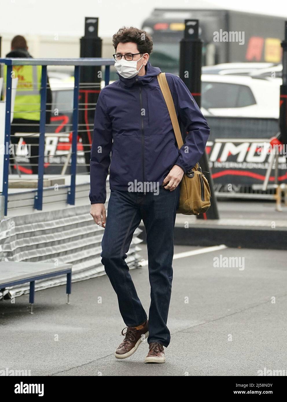 Imola, Italien. 21. April 2022. 04/21/2022, Autodromo Enzo e Dino Ferrari, Imola, Formula 1 Rolex Gran Premio del Made in Italy e dell'Emilia Romagna 2022, im Bild Team Manager Mattia Binotto (Scuderia Ferrari Mission winnow) Credit: dpa/Alamy Live News Stockfoto