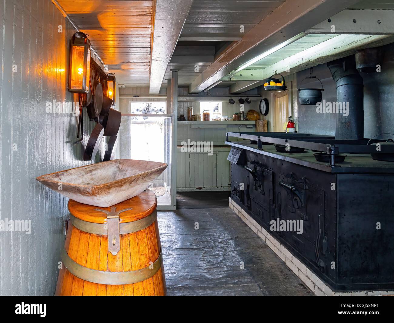 San Diego, AUG 2 2014 - Innenansicht des Maritime Museum in San Diego Stockfoto