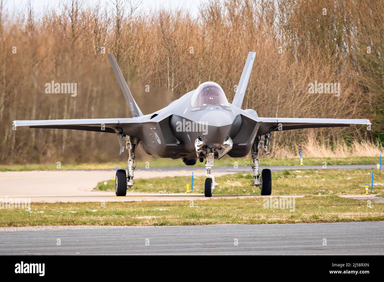 Ein Lockheed Martin F-35 Lightning II Kampfjet der fünften Generation der Royal Netherlands Air Force. Stockfoto