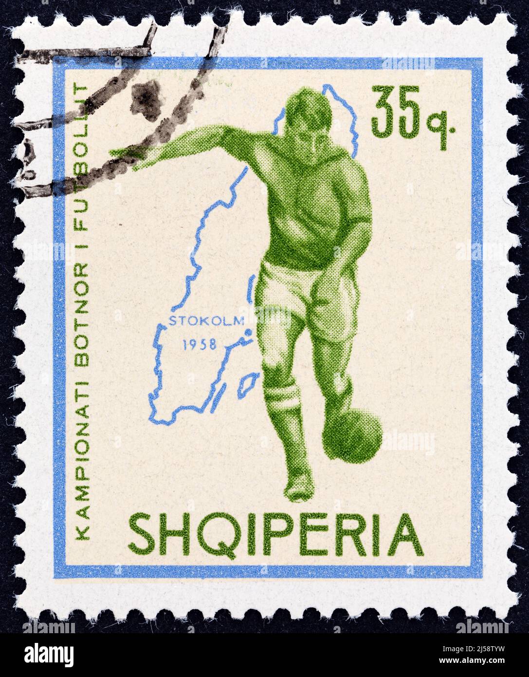 ALBANIEN UM 1966 Eine in Albanien gedruckte Marke aus der Ausgabe