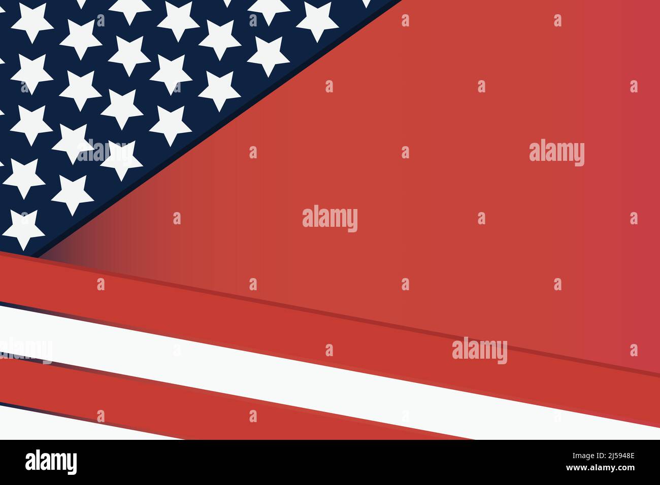Happy 4. of July American United States Banner, Veteran's Day oder Memorial Day patriotischen Farbe Hintergrund Stock Vektor