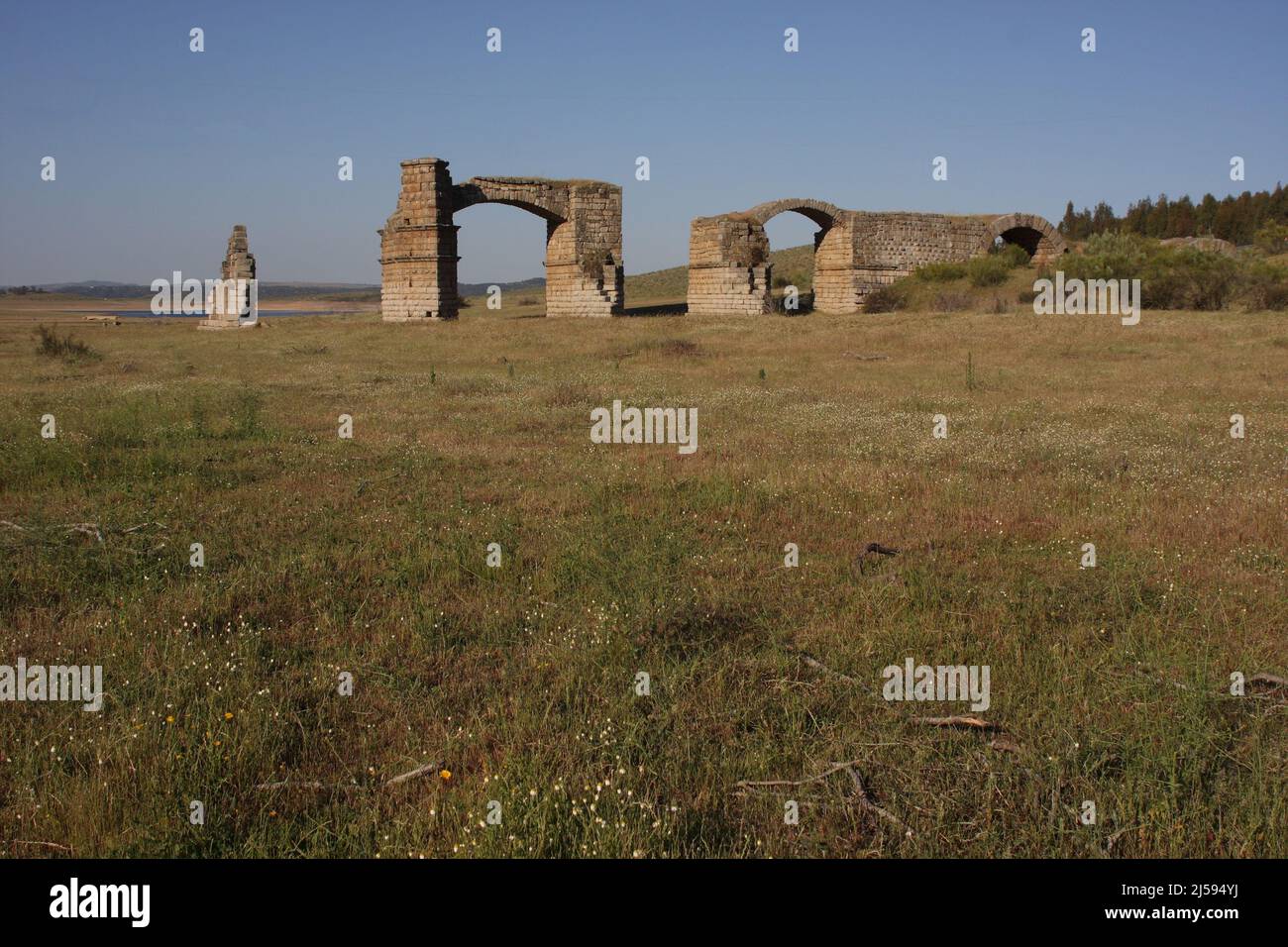 Roman Puente de Alconetar in Extremadura, Extremadura, Spanien Stockfoto