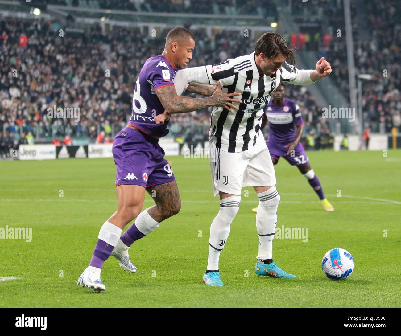 Fc Juventus   Acf Fiorentina Allianz Stadium Turin/Italien Stockfoto