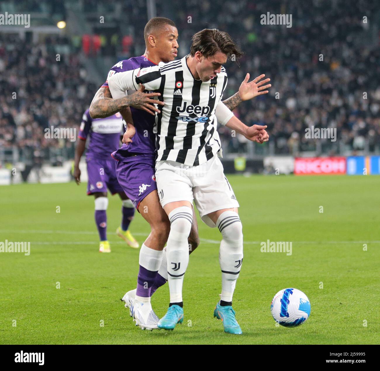 Fc Juventus   Acf Fiorentina Allianz Stadium Turin/Italien Stockfoto