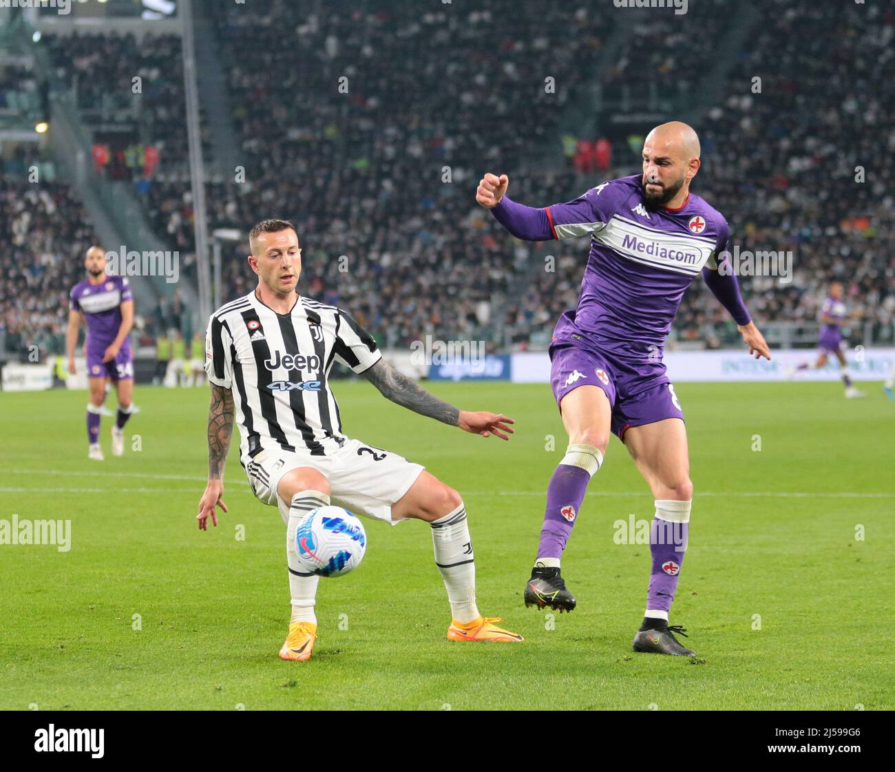 Fc Juventus   Acf Fiorentina Allianz Stadium Turin/Italien Stockfoto