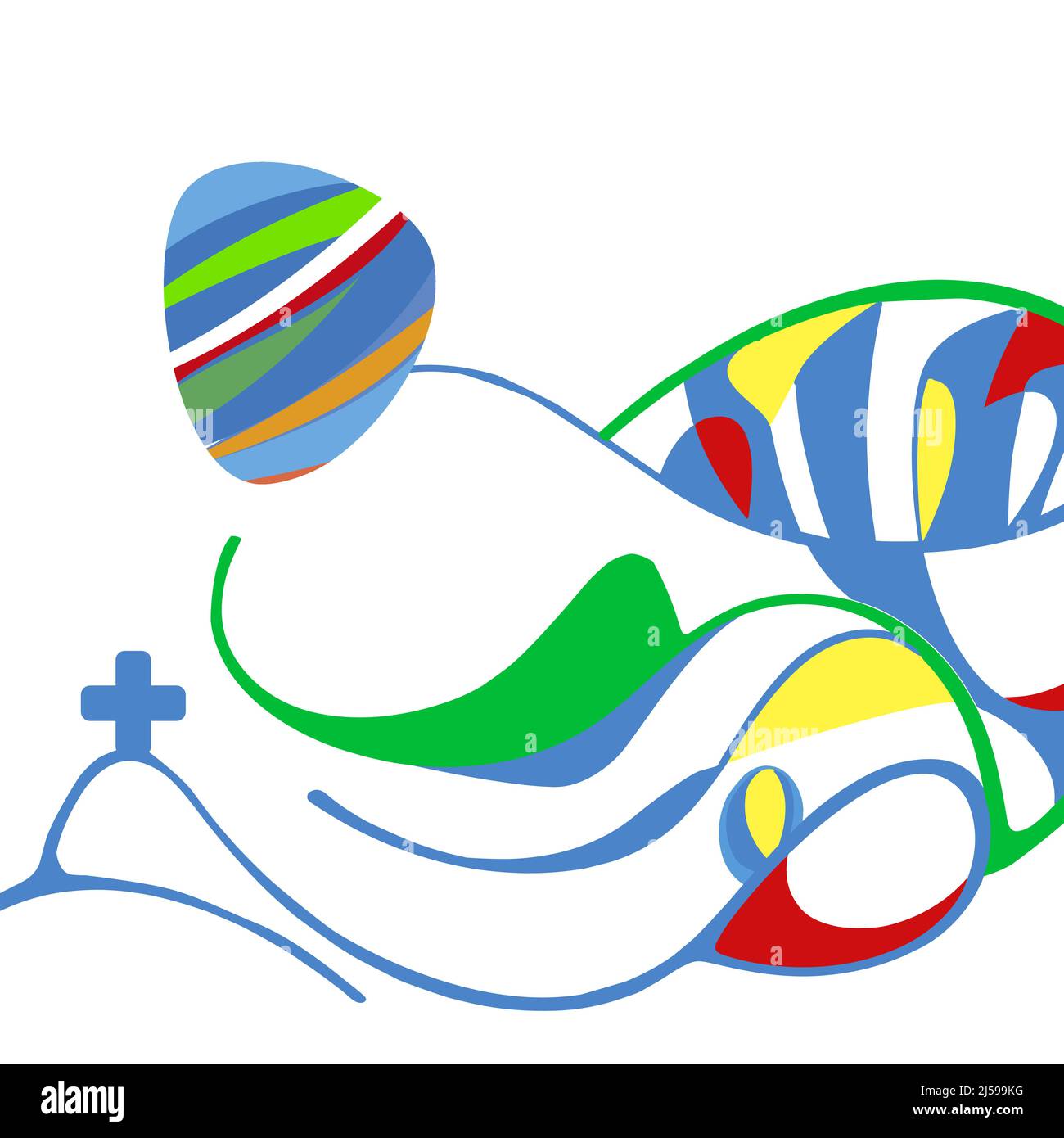 Sommerspiele in Brasilien. Vektorvorlage für Web und Druck Stock Vektor