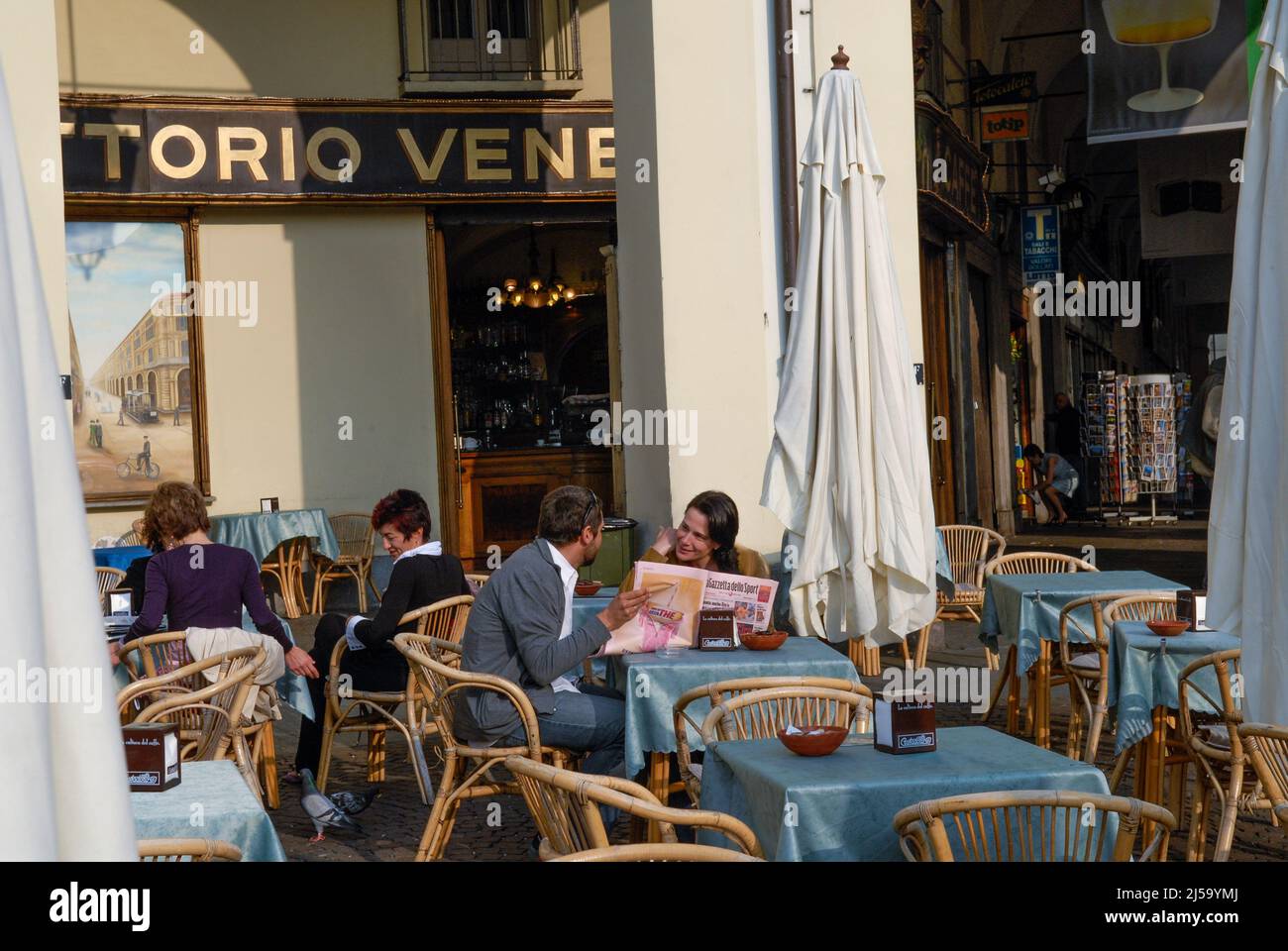 Turin, Italien 10/05/2008: Historisches Caffe Vittorio Veneto. © Andrea Sabbadini Stockfoto