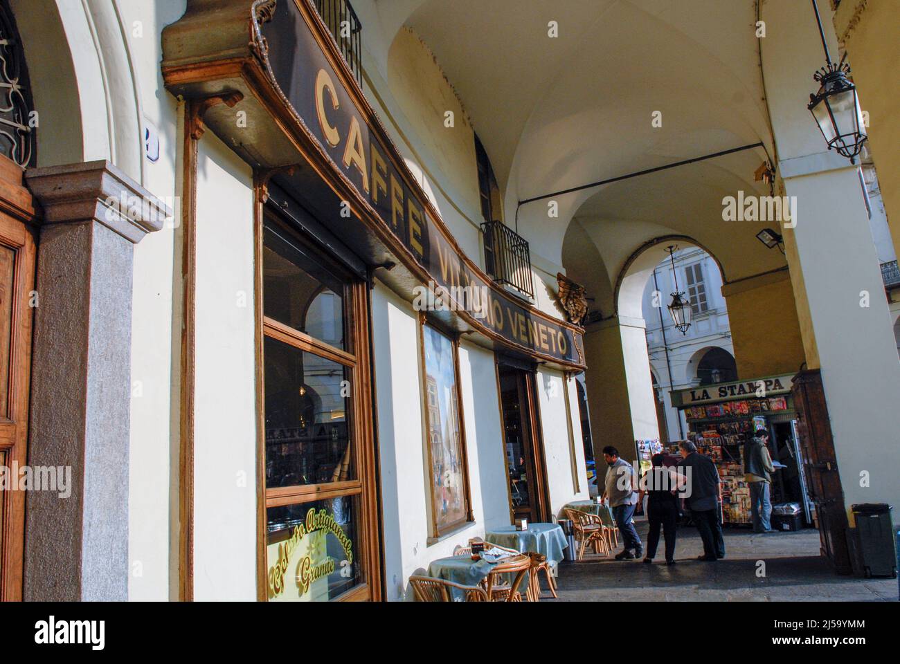 Turin, Italien 10/05/2008: Historisches Caffe Vittorio Veneto. © Andrea Sabbadini Stockfoto