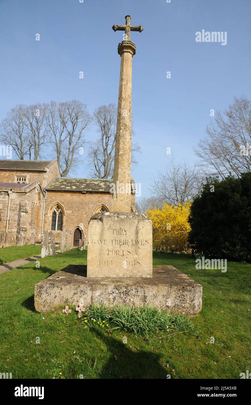 War Memorial, South Newington, Oxfordshire Stockfoto