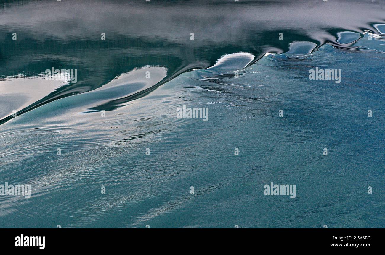 Aqua Waters of Alaska Hintergrundbild Stockfoto