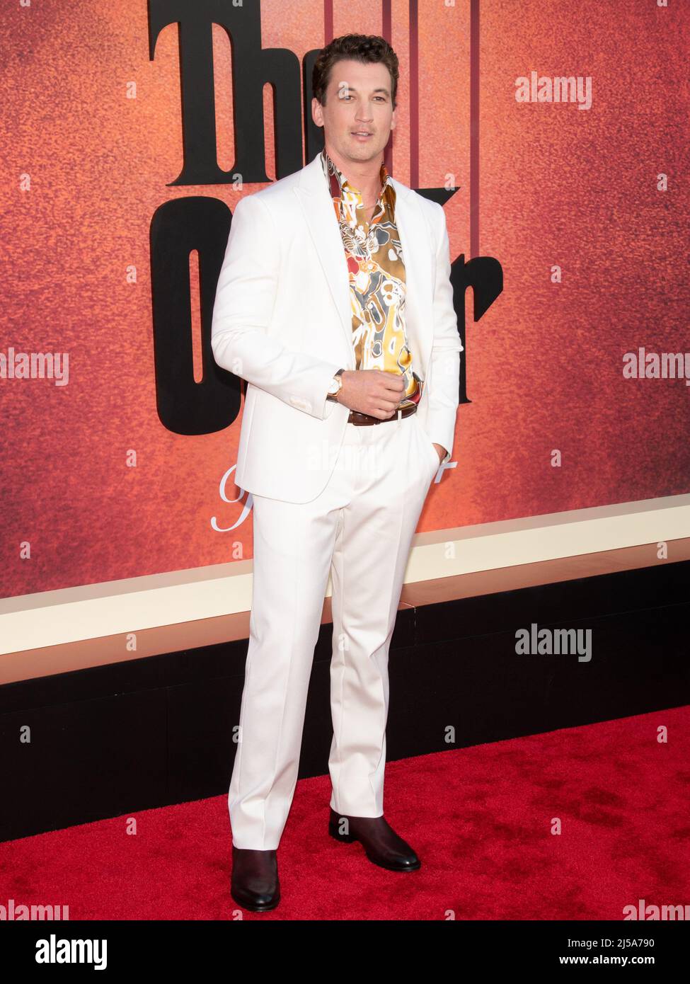 20. April 2022 - Los Angeles, Kalifornien - Miles Teller. Los Angeles Premiere der Paramount Plus New Series „The Offer“ Stockfoto