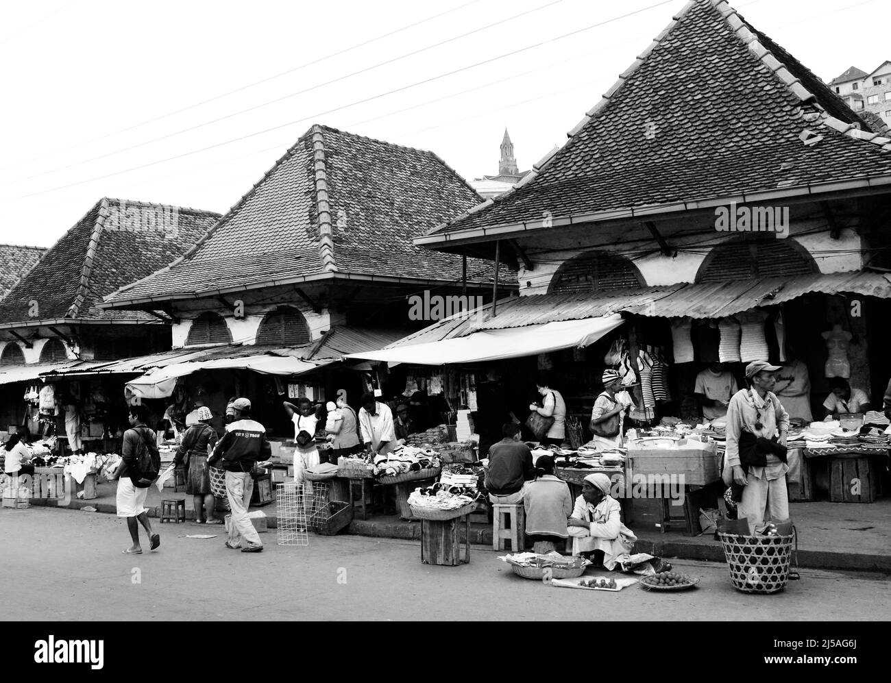 Der lebhafte Analakely Markt in Antananarivo, Madagaskar. Stockfoto