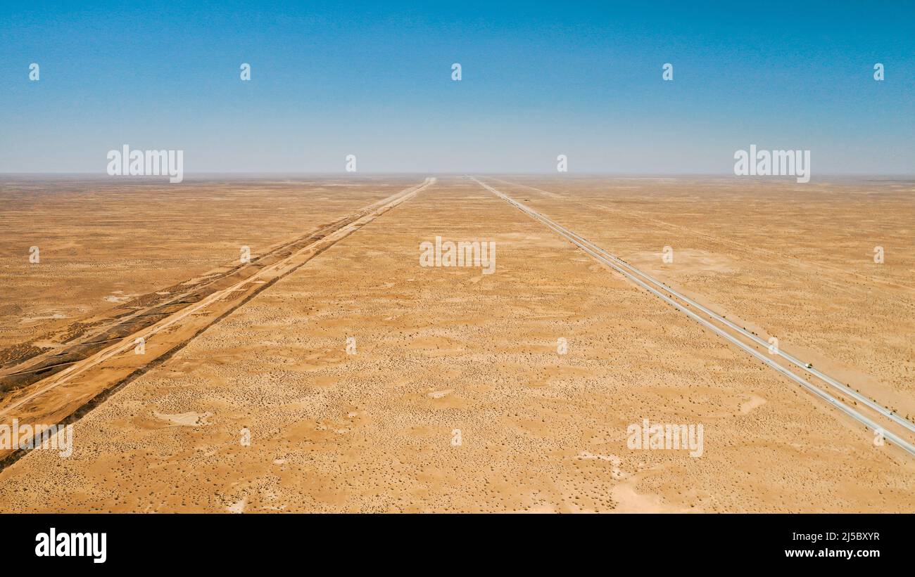 Wüste in Usbekistan Stockfoto