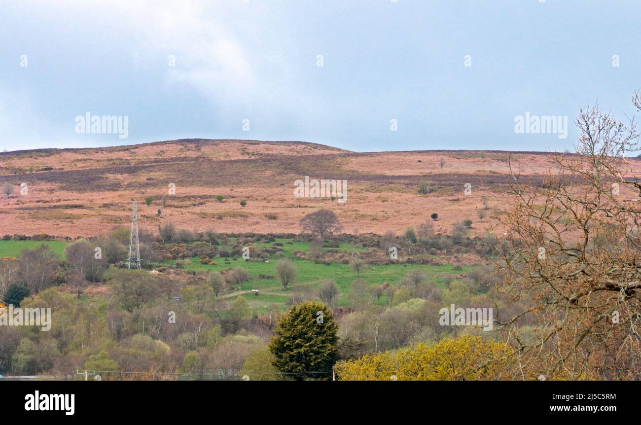 Minera Mountain von Coedpoeth, Wrexham, Nordwales Stockfoto