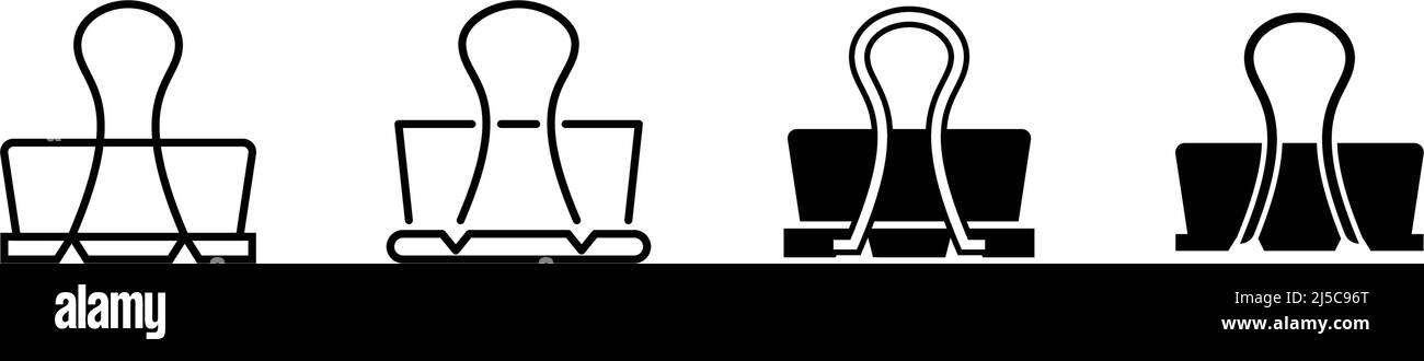 Binder Clip Icon Design-Element für Websites, Print-Design oder App Stock Vektor