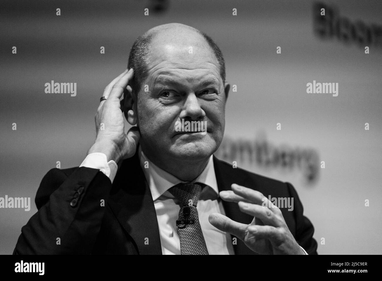 Bundeskanzler Olaf Scholz in London, Februar 2019 Foto von David Levenson/Alamy Stockfoto