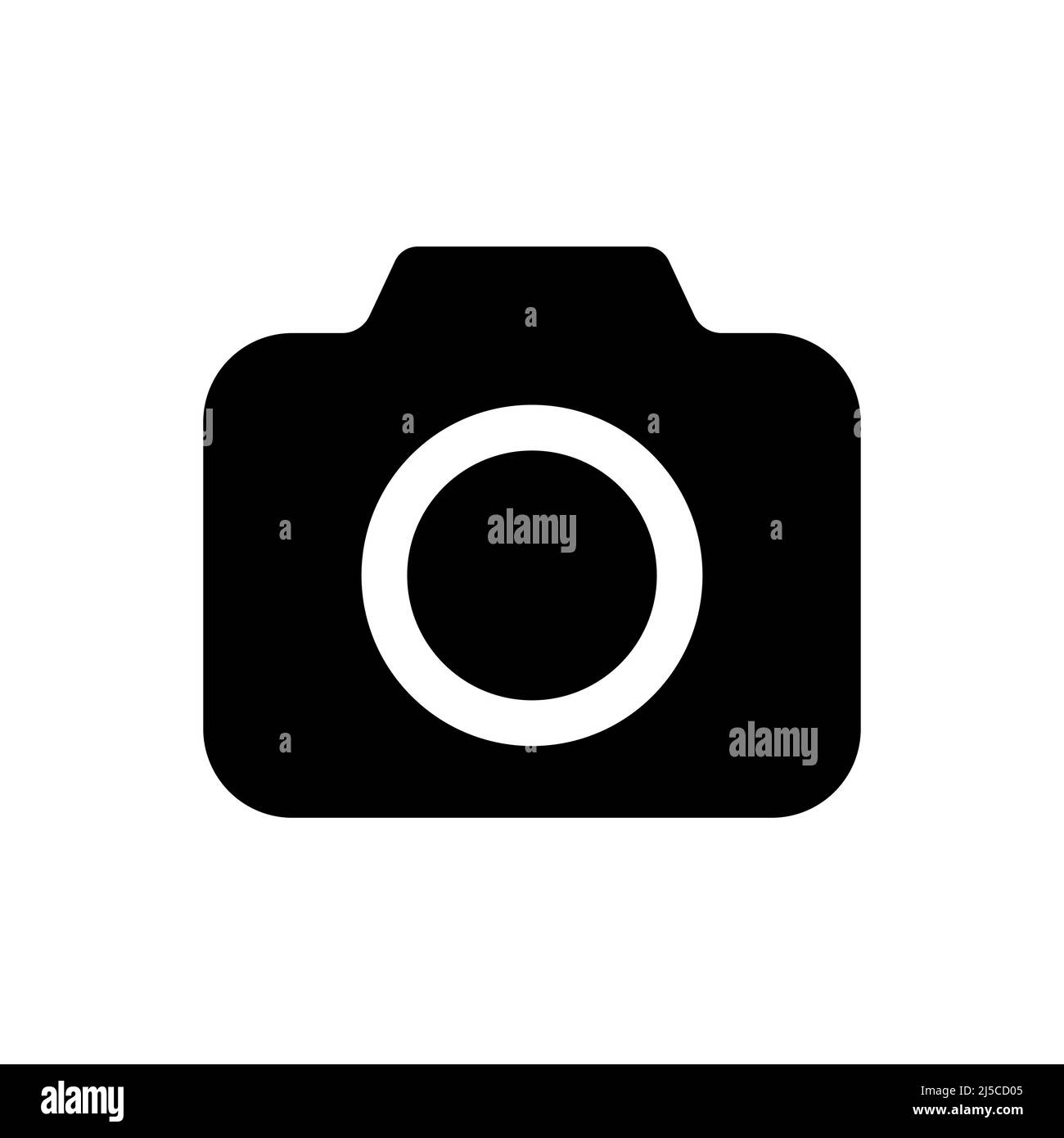 Kamera-Vektorsymbol auf weißem Hintergrund isoliert Stock Vektor