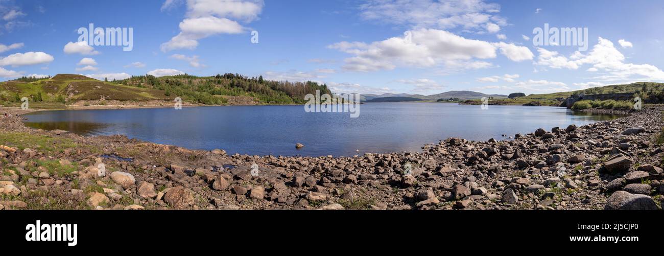 Panoramablick über Loch Doon in Schottland Stockfoto