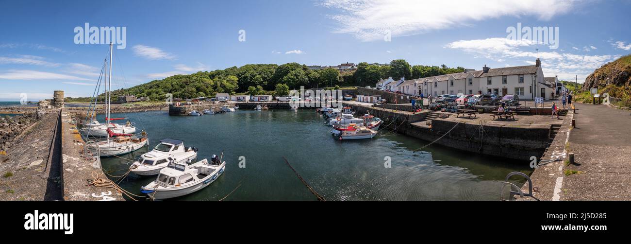 Hafen in Dunure an der schottischen Küste von Ayrshire Stockfoto