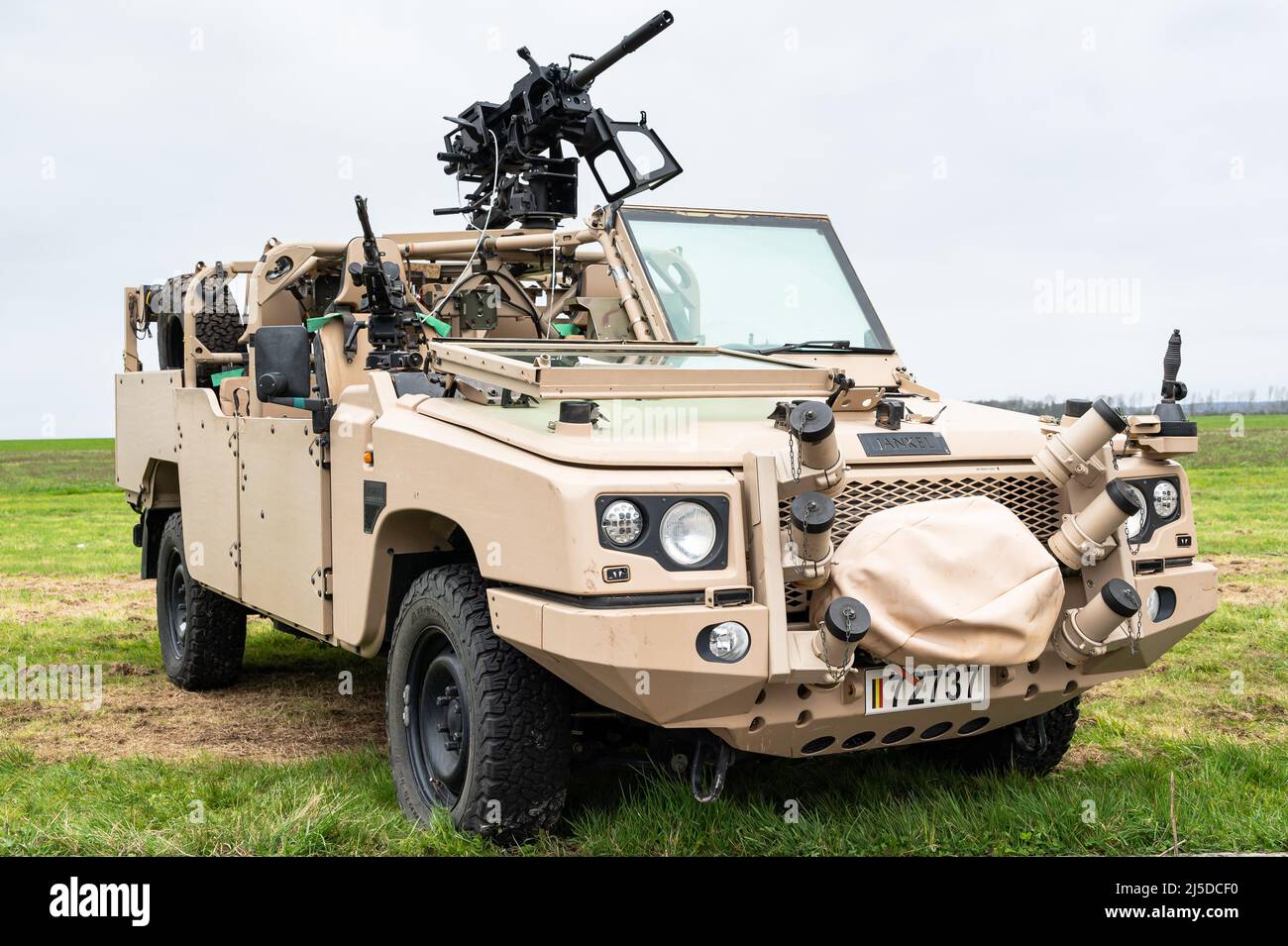 Ein Jankel Fox Rapid Reaction Vehicle (RRV) der Spezialeinheiten der belgischen Armee. Stockfoto