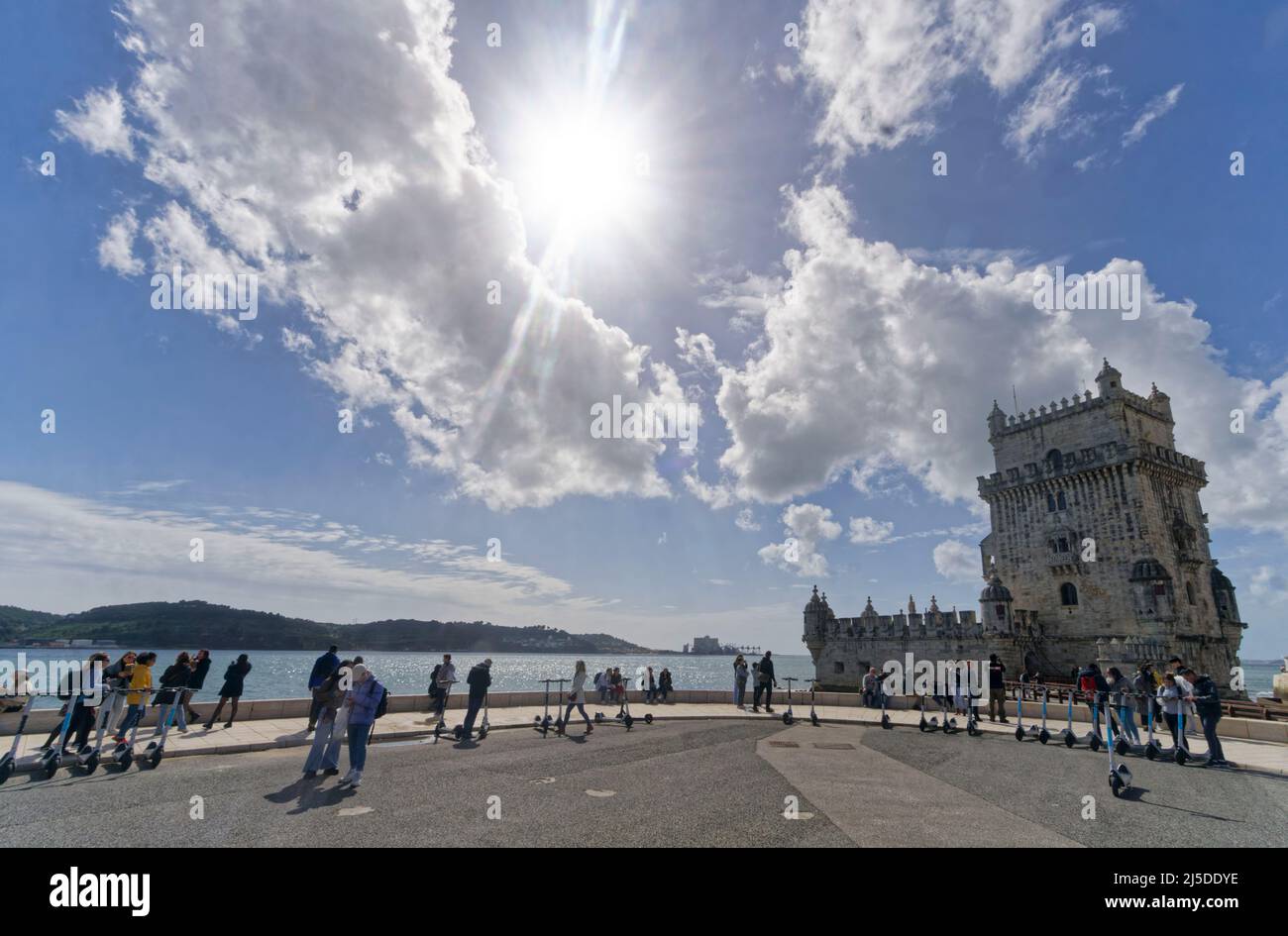 Torre de Belhem, Lissabon, Lissabon, Portugal, Europa, Stockfoto