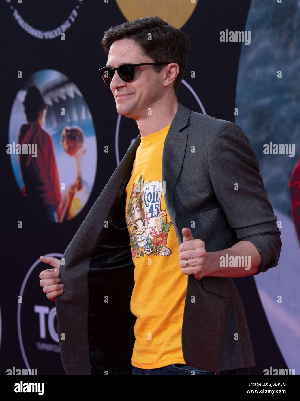 20. April 2022 - Los Angeles, Kalifornien - Topher Grace. 2022 TCM Classic Film Festival Eröffnungsnacht 40. Jubiläumsvorführung von ''E.T. Der Außerirdische. (Bild: © Billy Bennight/AdMedia über ZUMA Press Wire) Stockfoto