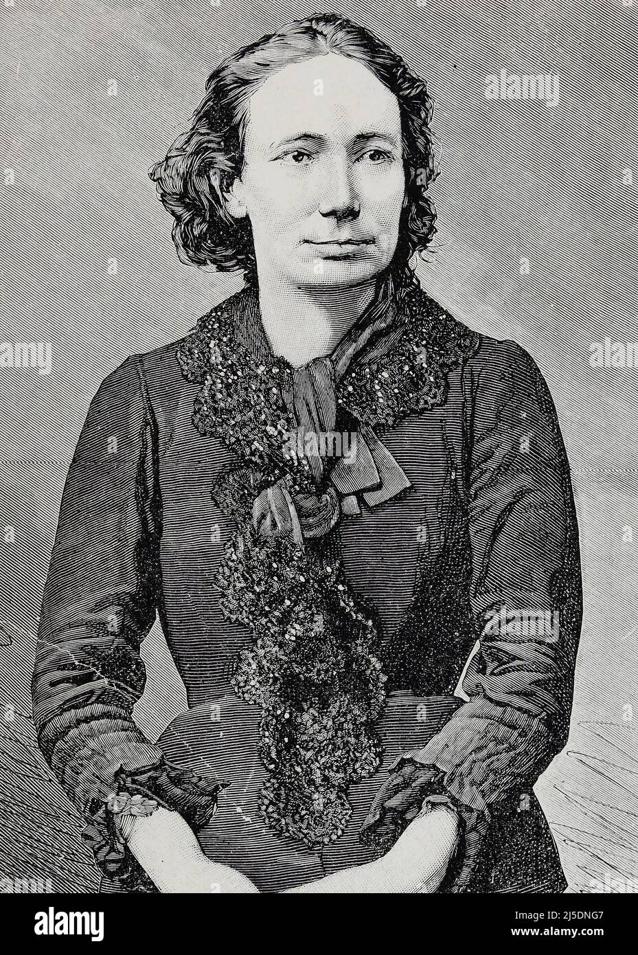 Portrait von Louise Michel - Auszug aus 'L'Illustration Journal Universel' - Französische Illustrierte - 1881 Stockfoto