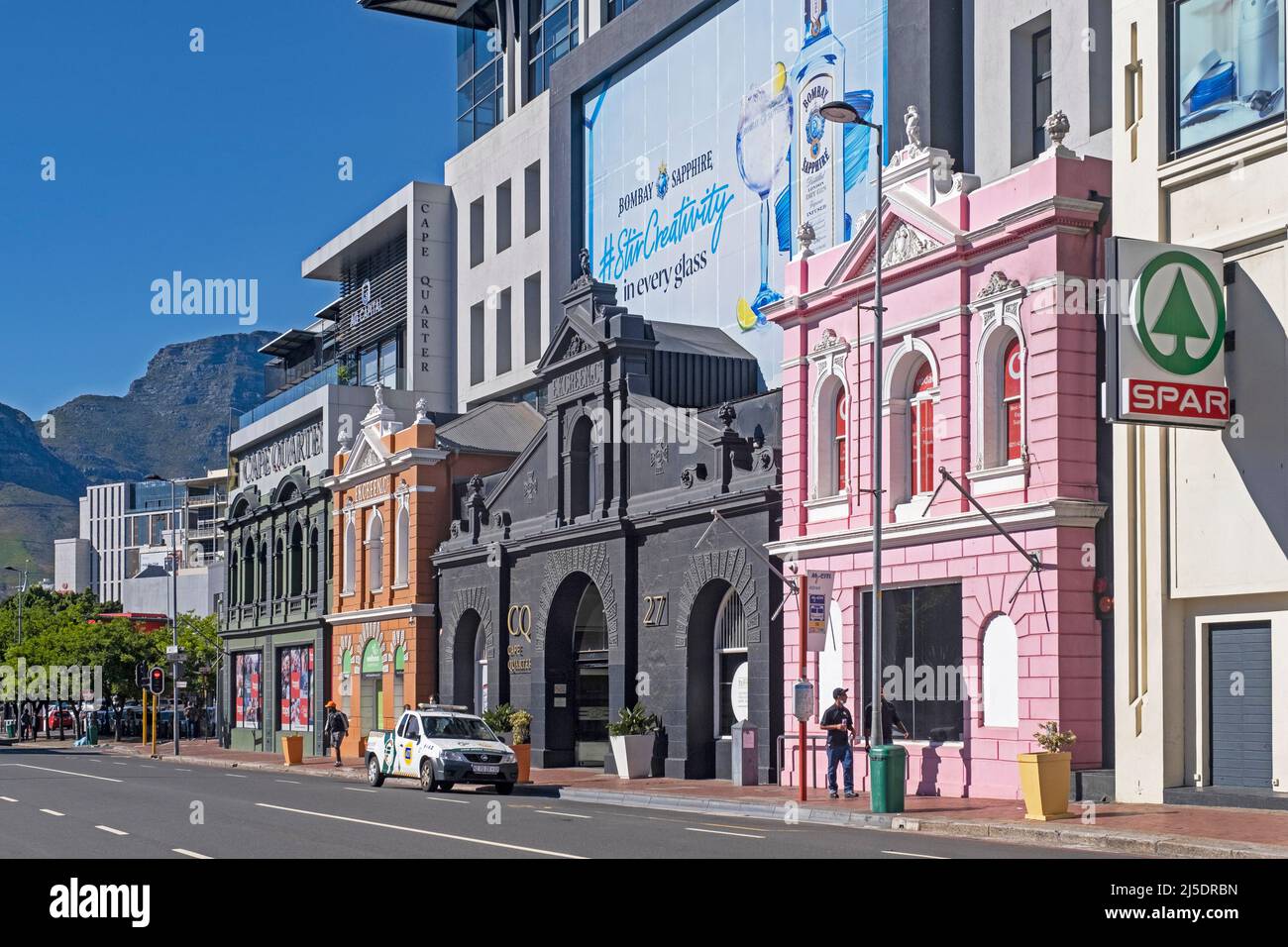 Cape Quarter Mall / CQ 27 in der Nähe von De Waterkant in der Stadt Kapstadt / Kaapstad, Western Cape Province, Südafrika Stockfoto