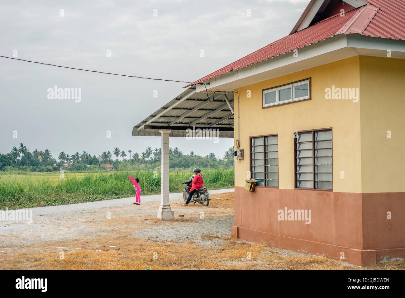 Tägliches Leben in Balik Pulau, Südwest Penang Island District, Penang Island, Malaysia Stockfoto