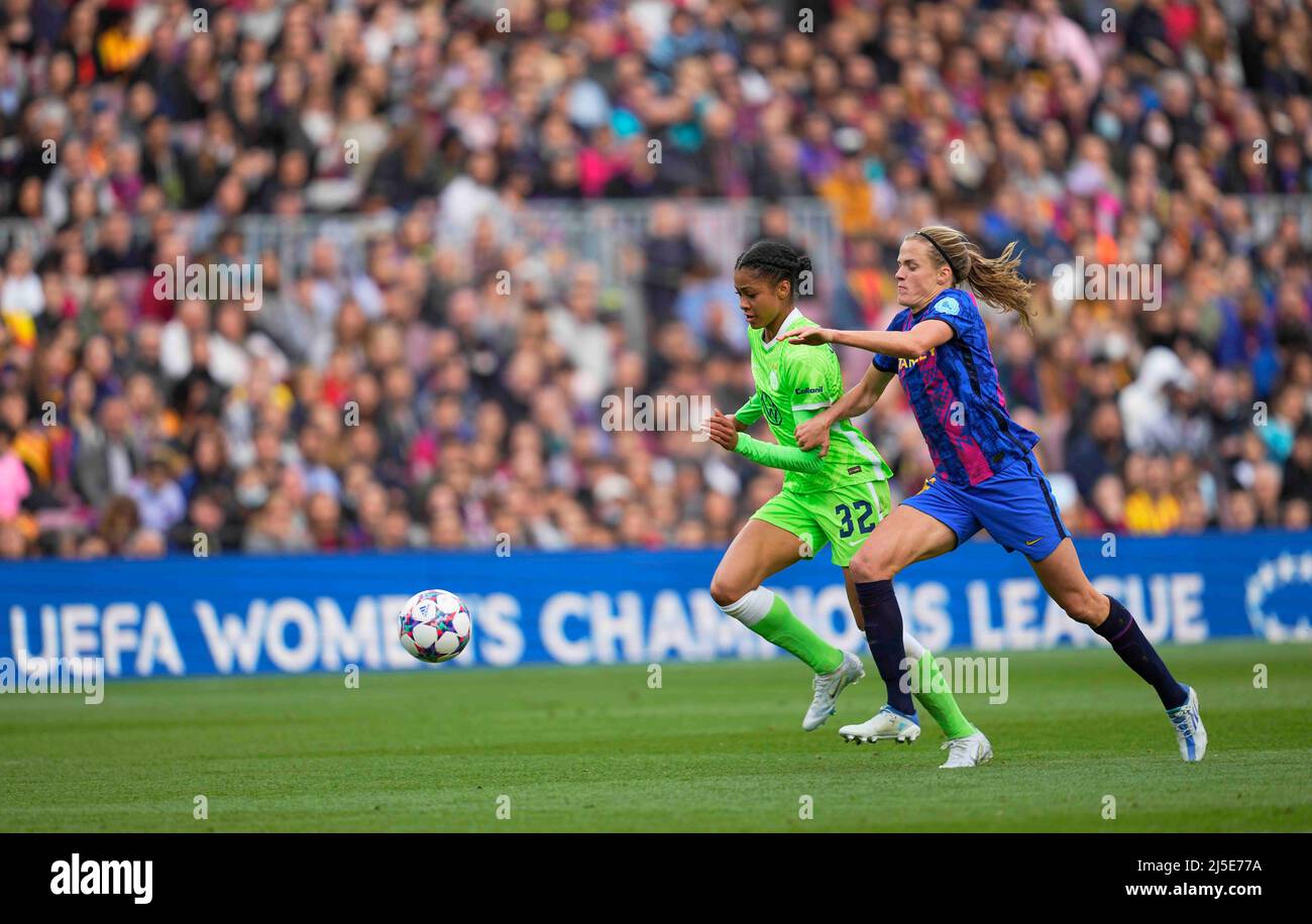 Nou Camp, Barcelona, Spanien. 22. April 2022. UEFA Champions League Halbfinale im Nou Camp, Barcelona, Spanien. Kim Price/CSM/Alamy Live News Stockfoto