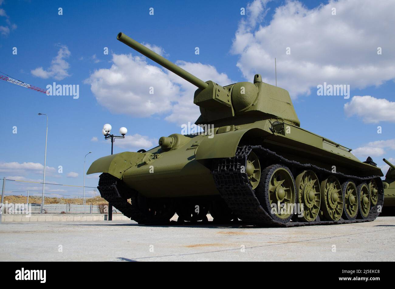 Russischer Panzer.Russische militärische Ausrüstung Stockfoto